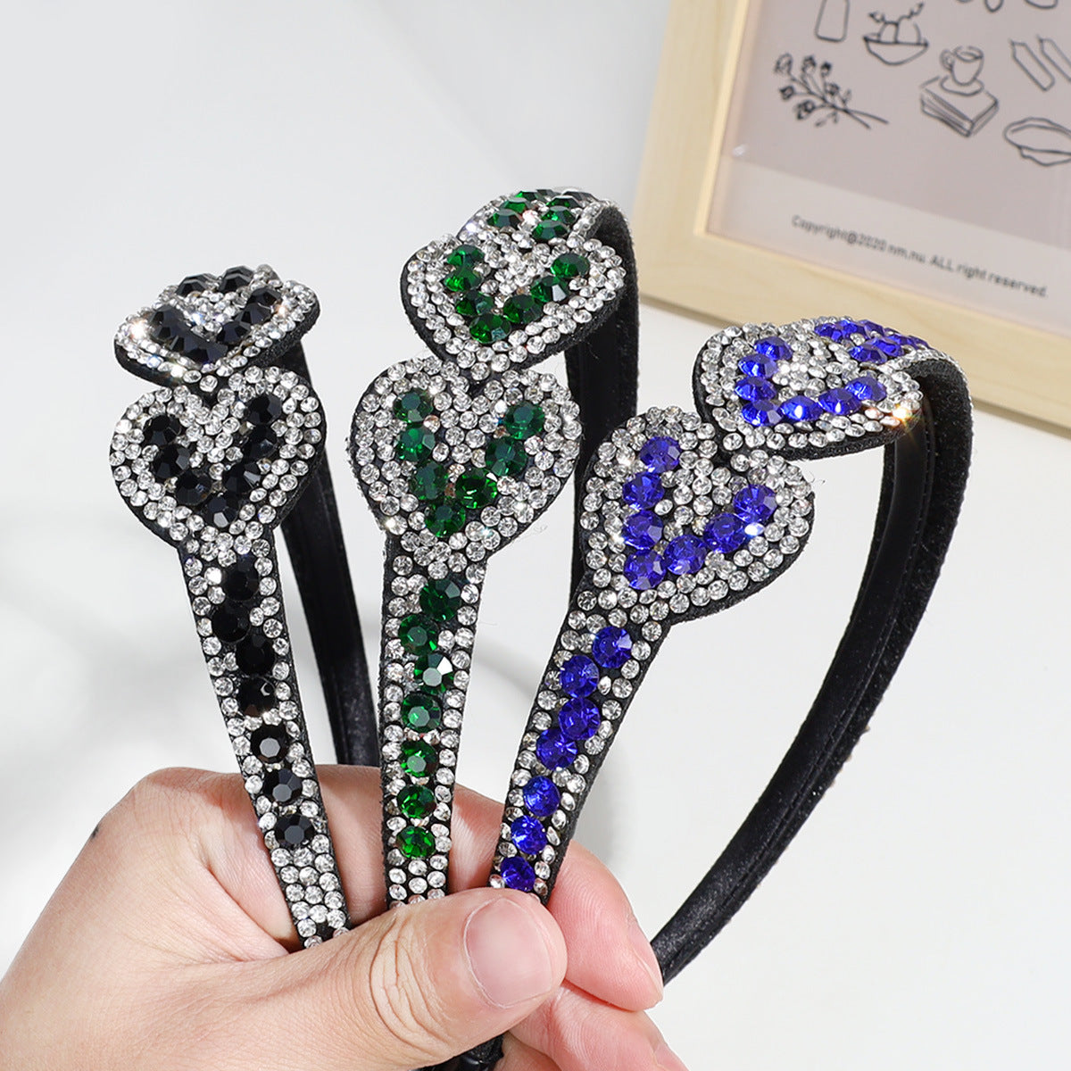 Diadema De Corazón De Diamantes De Imitación al por mayor